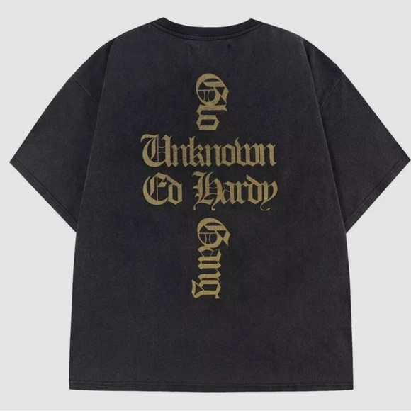 Ed Hardy × Glo Gang rare ED HARDY CHIEF KEEF GLO GANG UNKNOWN men’s t shirt M - Picture 9 of 9